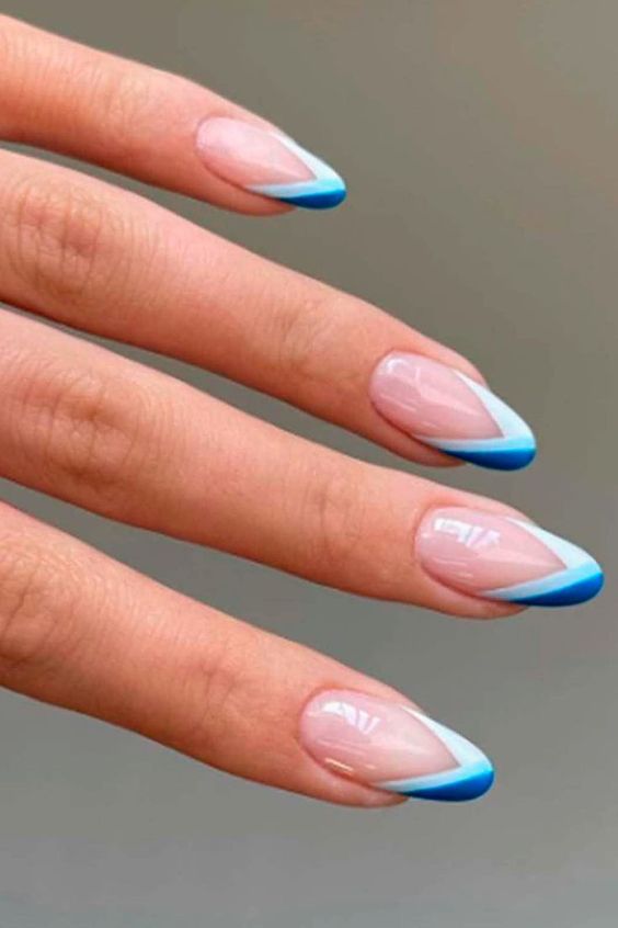 The top blue nails and blue nail ideas including light blue nails, blue acrylic nails, blue nail designs, blue nail art, trendy blue nails, royal blue nails, and short blue nails