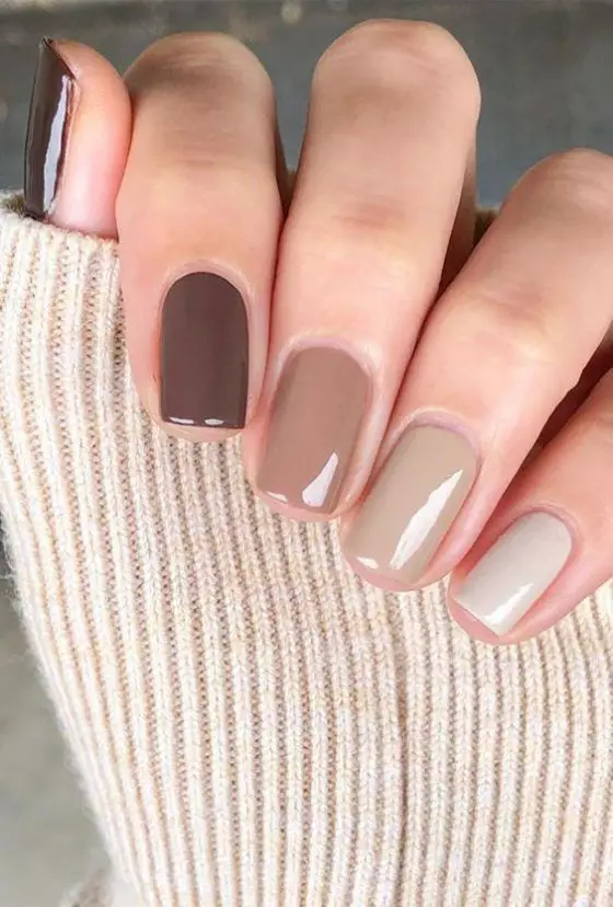 brown nails