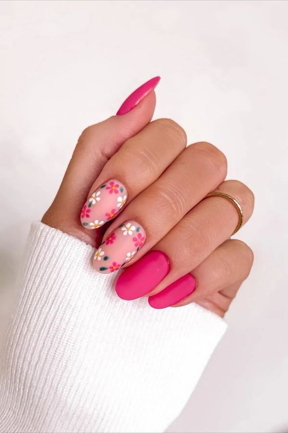 The top hot pink nails, neon pink nails, hot pink nail designs, and neon pink nail designs