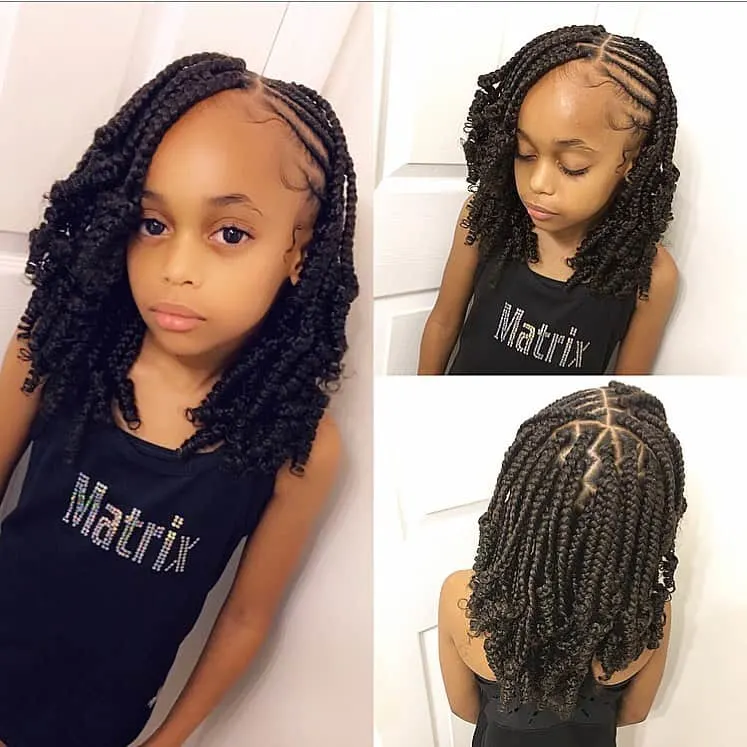 kids fulani braids into box braids