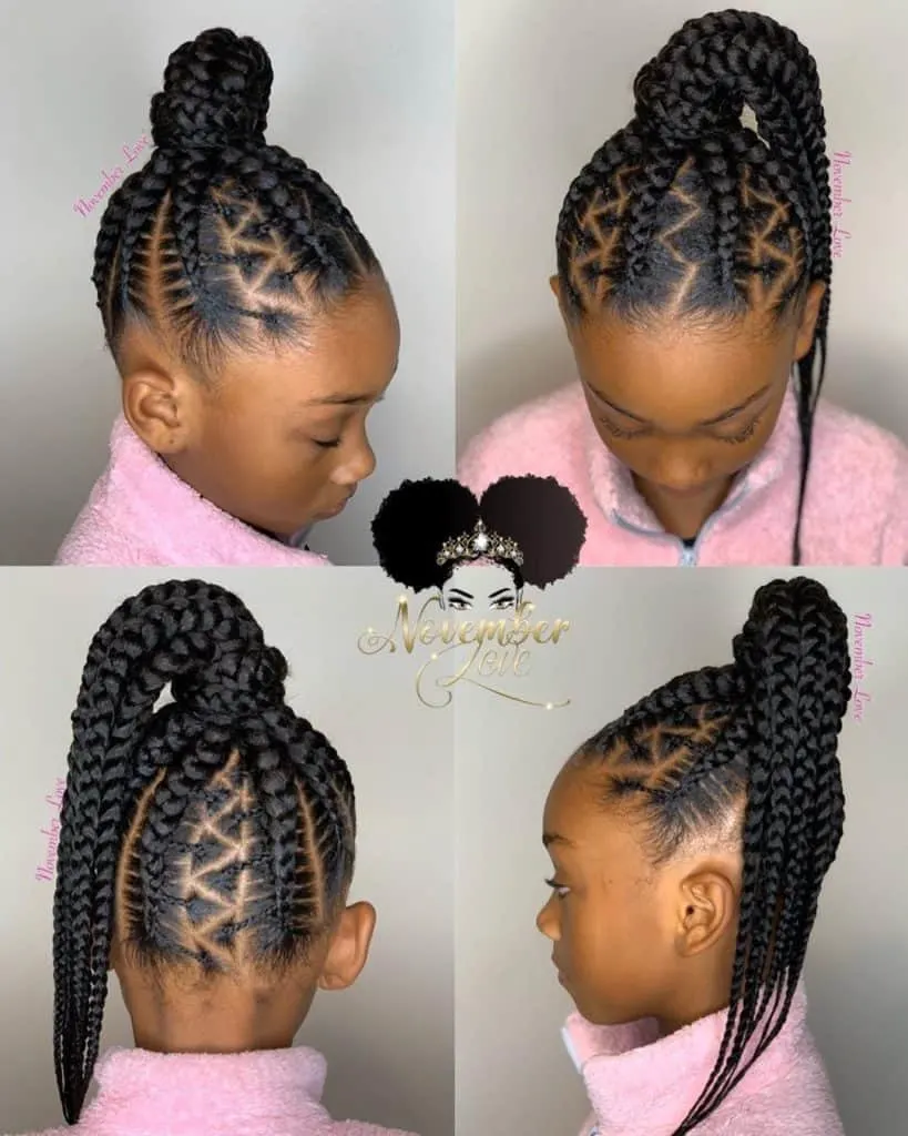 kids stitch in braids