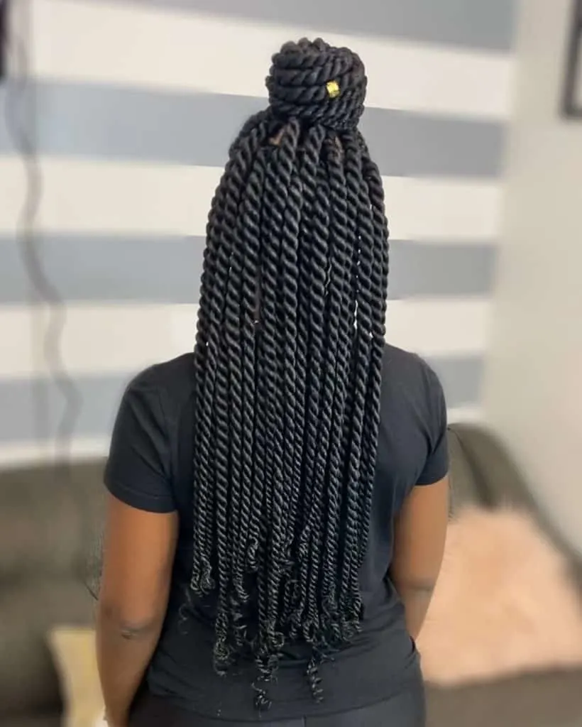 senegalese twists updo