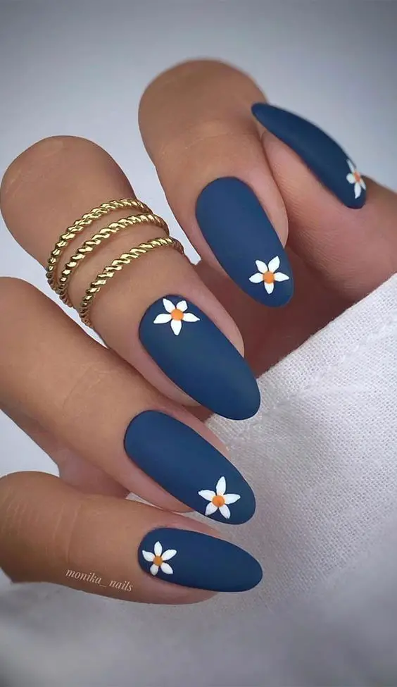 The top blue nails and blue nail ideas including light blue nails, blue acrylic nails, blue nail designs, blue nail art, trendy blue nails, royal blue nails, and short blue nails