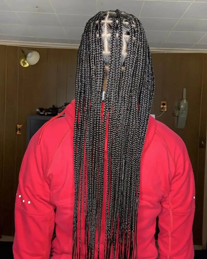 black knotless box braids