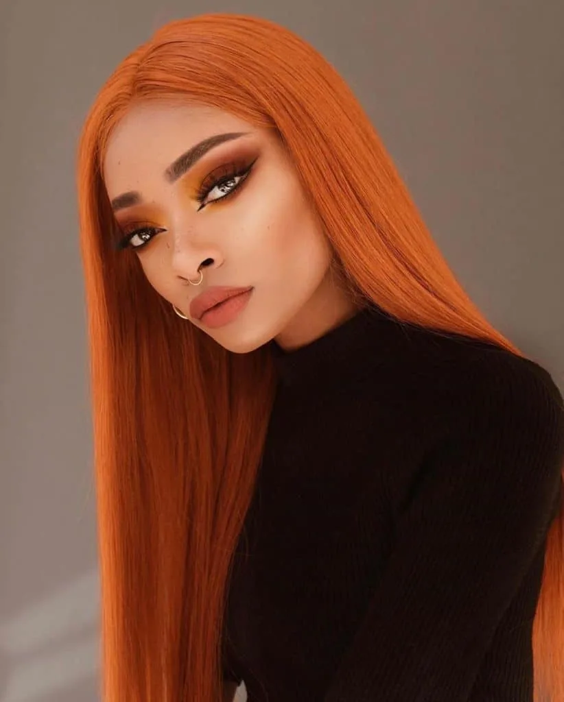 Nyane lebajoa ginger hair and makeup