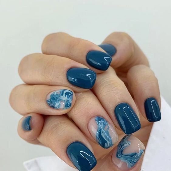 The top blue nails and blue nail ideas including light blue nails, blue acrylic nails, blue nail designs, blue nail art, trendy blue nails, royal blue nails, and short blue nails