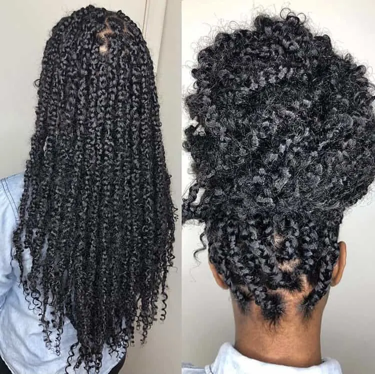 Small to medium knotless passion braids 