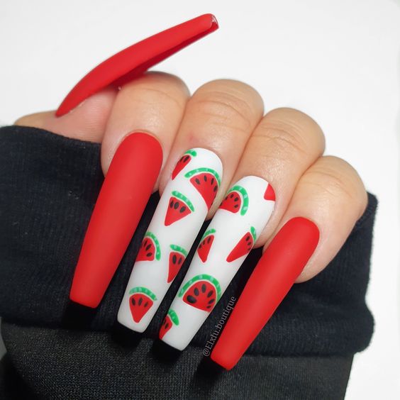 See these watermelon nails, watermelon nail art, and fruit nails 