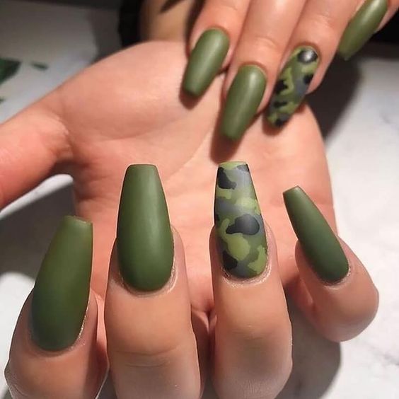 The best olive green nails