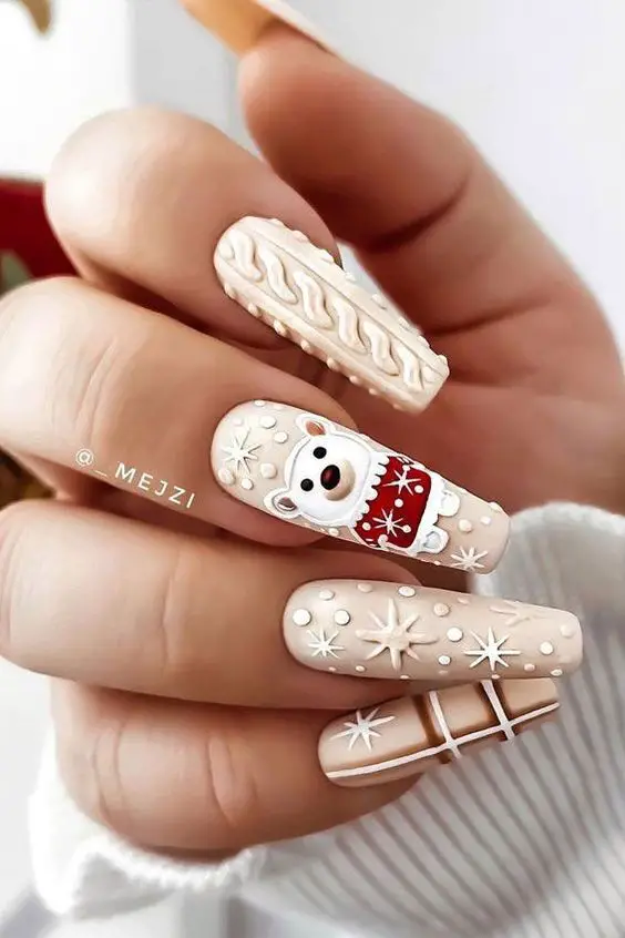 christmas acrylic nails