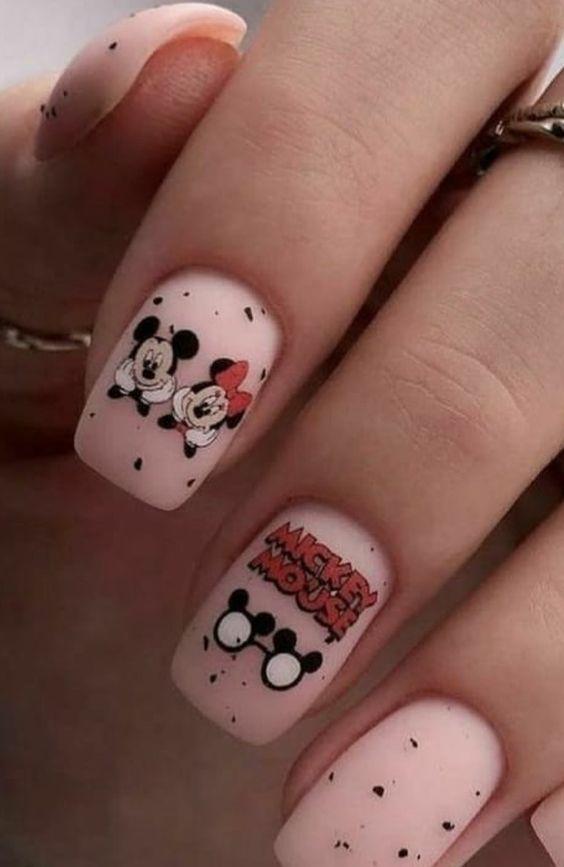 Disney nails and Disney nail designs including simple Disney nails