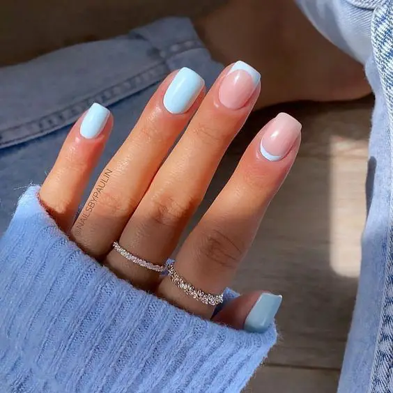 Baby blue nails and baby blue nail designs