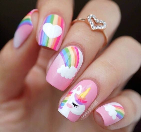 Unicorn nails and unicorn nail designs to try