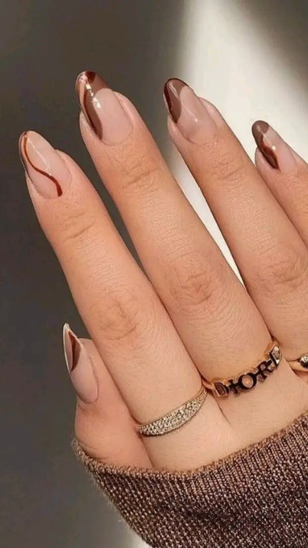 brown nails