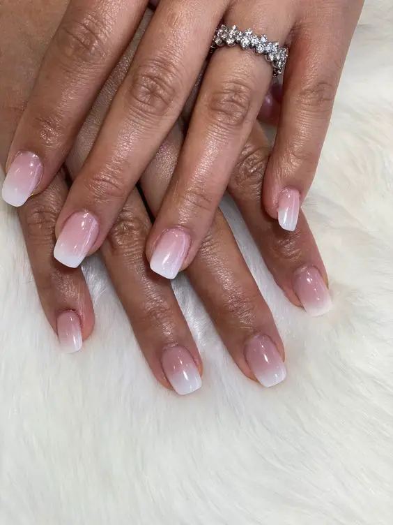 Pink ombre nails including white and pink ombre nails, pink ombre acrylic nails, and pink ombre nail designs