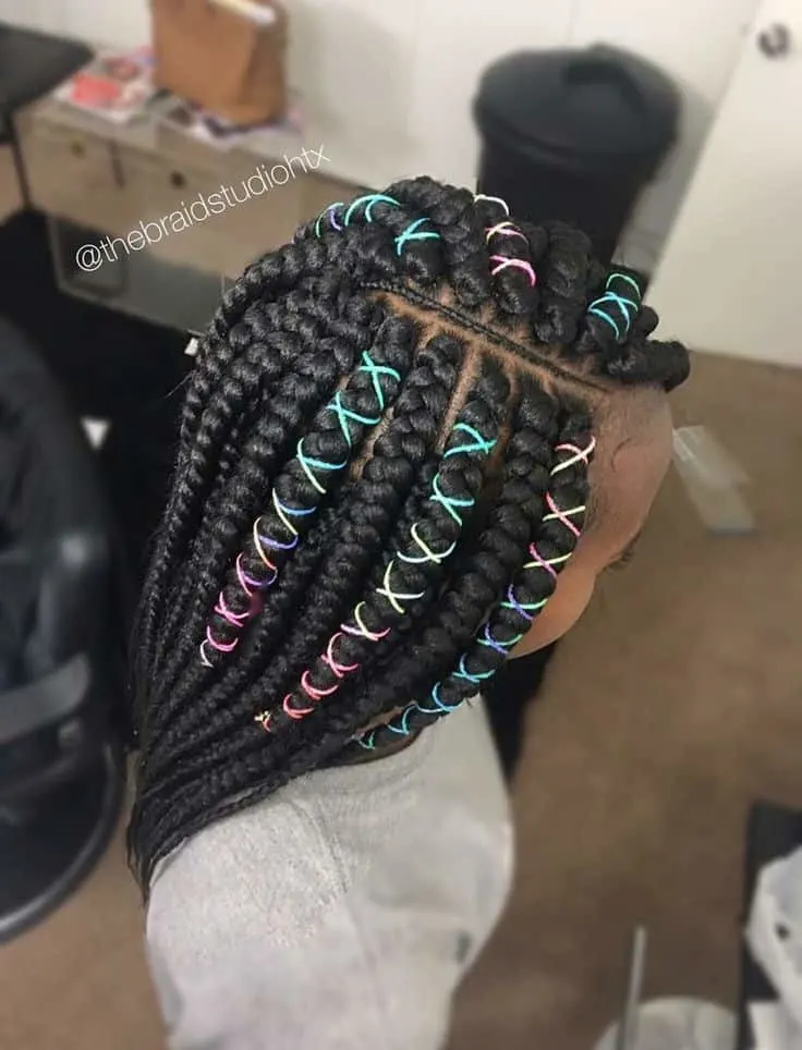 large kids box braids