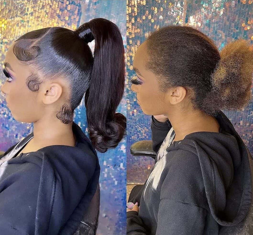 type 4 hair Barbie Ponytail Transformation
