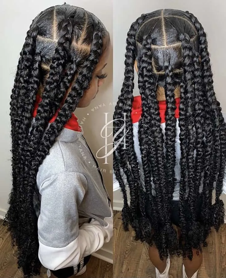 Extra long knotless passion braids 