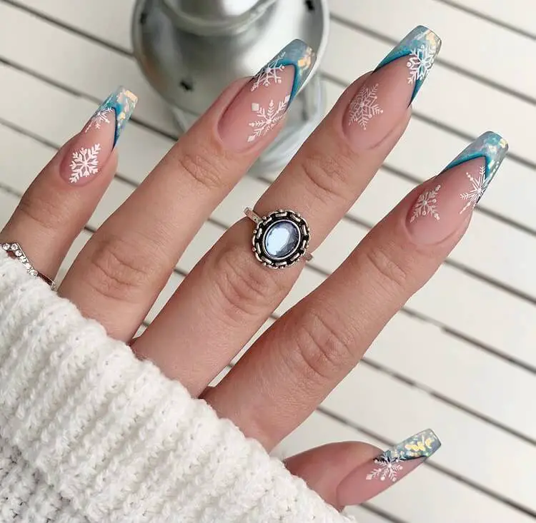 snowflake nails