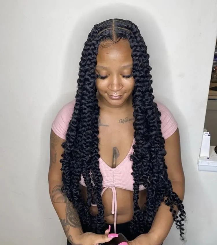 Knotless jumbo passion braids 