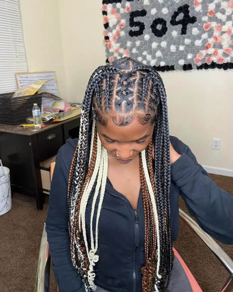 Peekaboo Fulani braids