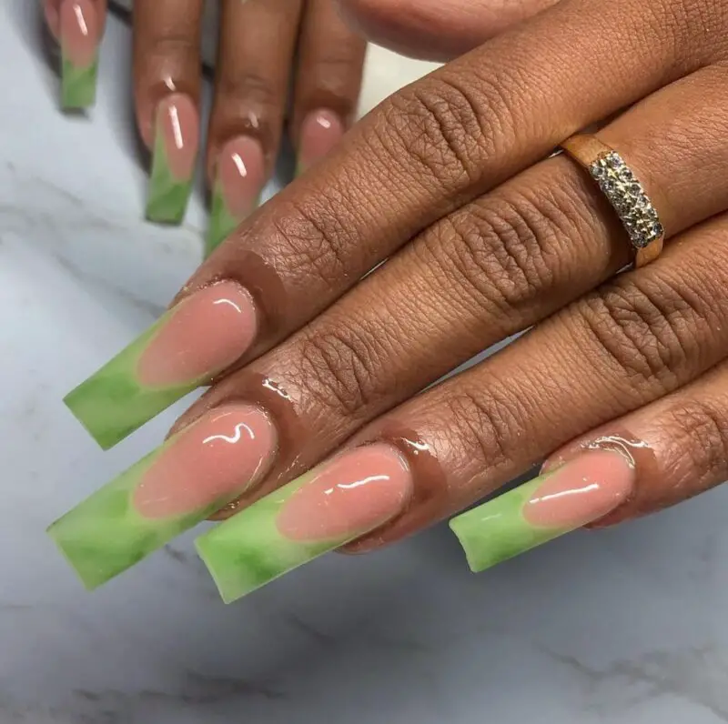 The top light green nails and light green nail designs