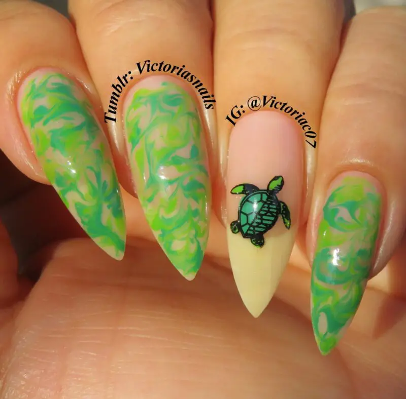 The top light green nails and light green nail designs