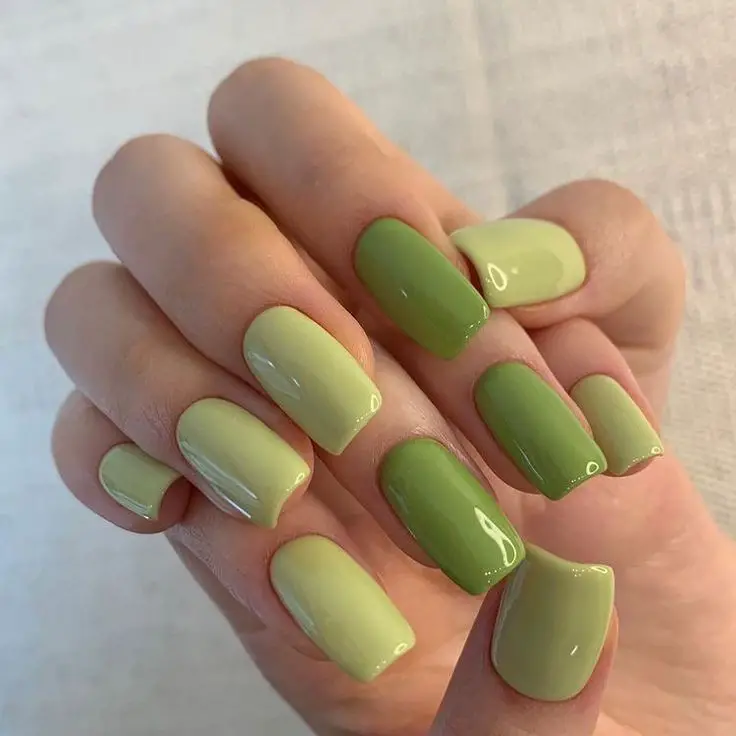 The top light green nails and light green nail designs