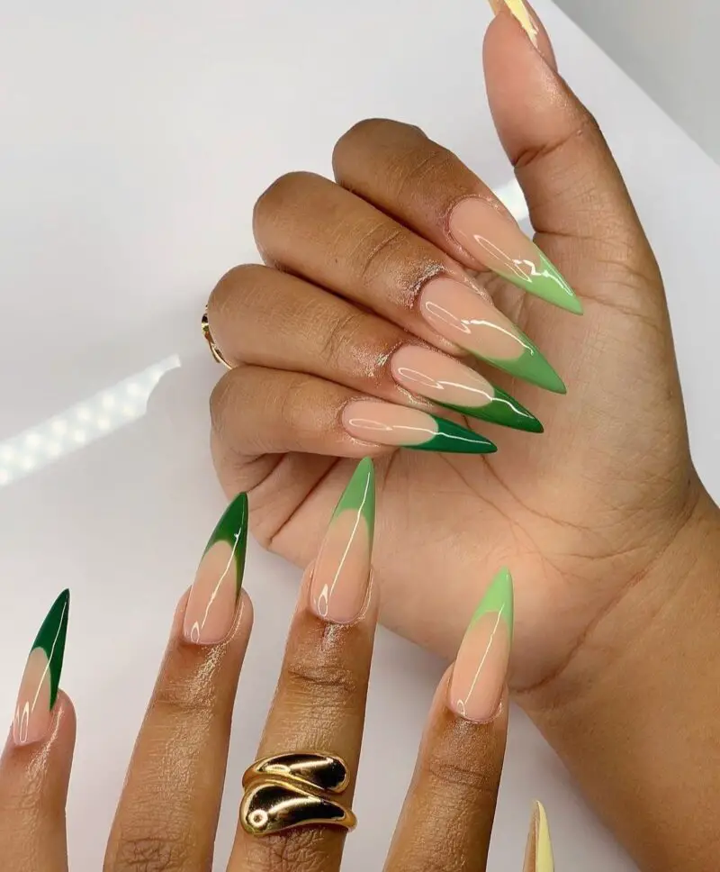 The top light green nails and light green nail designs