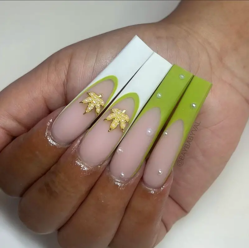 The top light green nails and light green nail designs