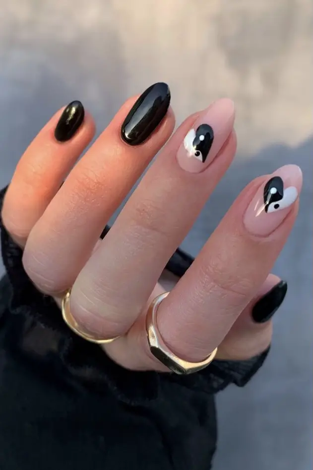 The top black and white nails, black and white nail designs, black and white nails acrylic, black and white nail art, and more black and white nail ideas