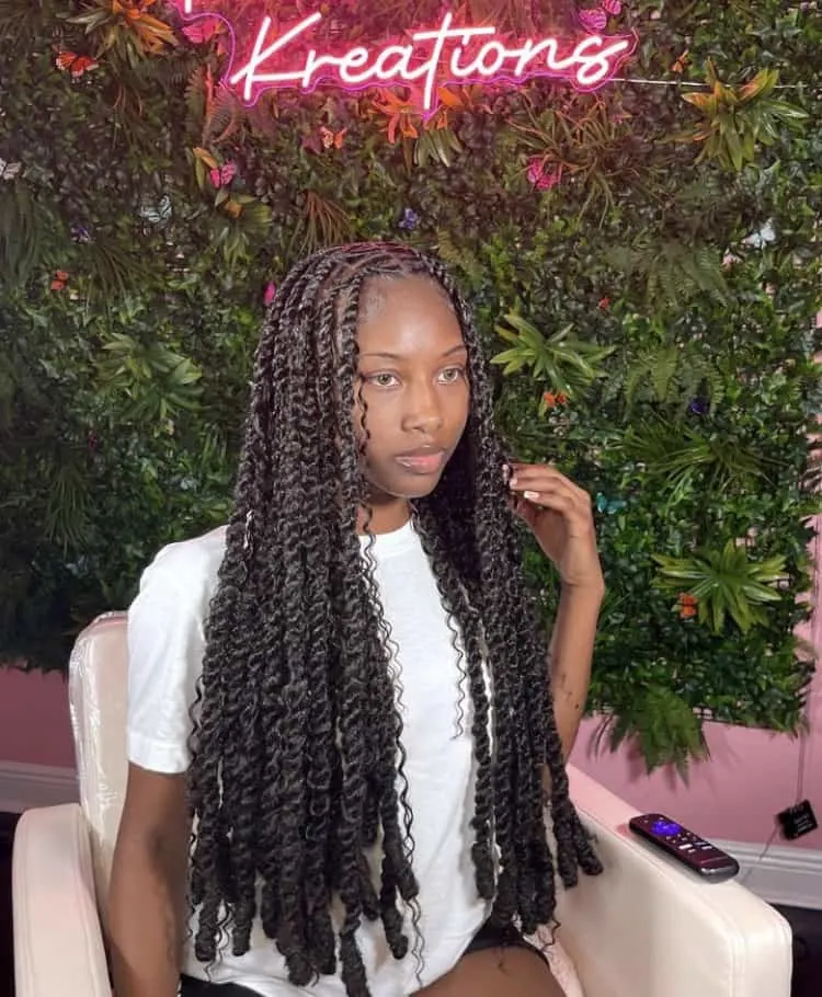 boho long invisible locs