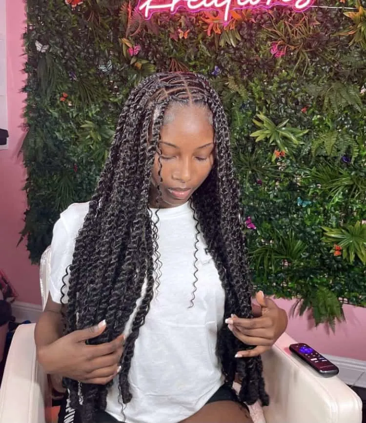 boho long invisible locs