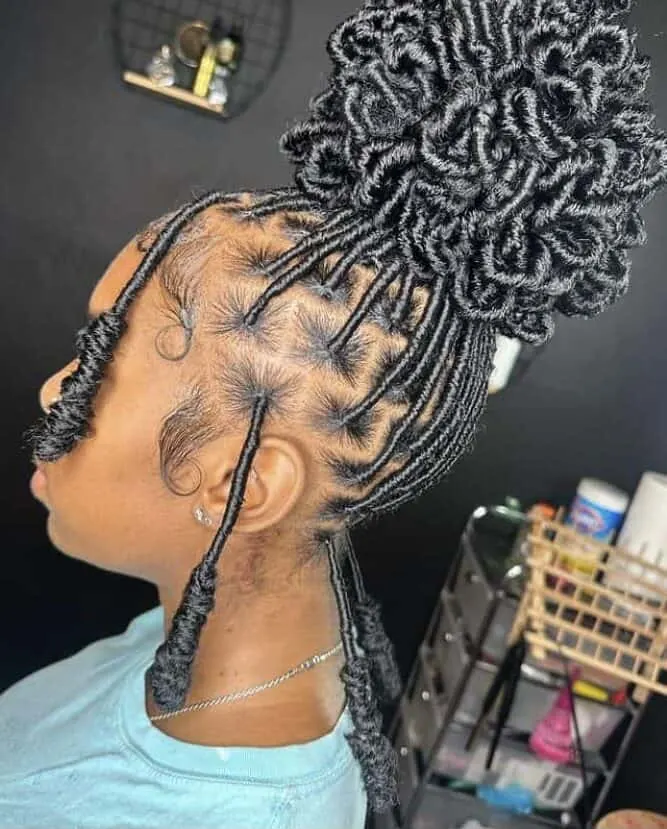 petal bun soft locs