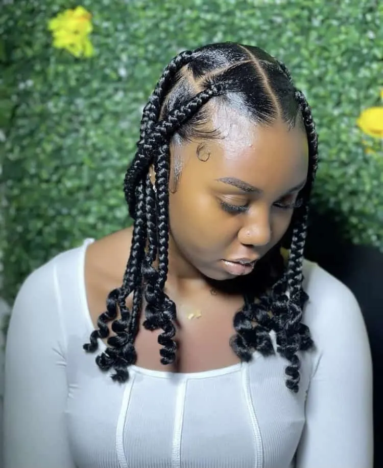 short Coi Leray braids