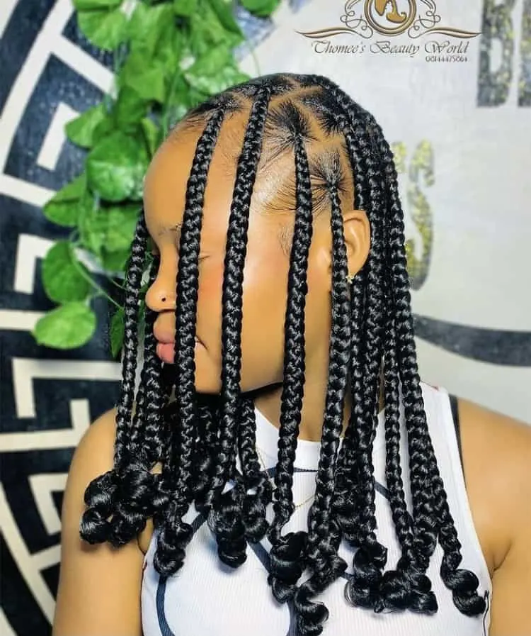 short black Coi Leray braids