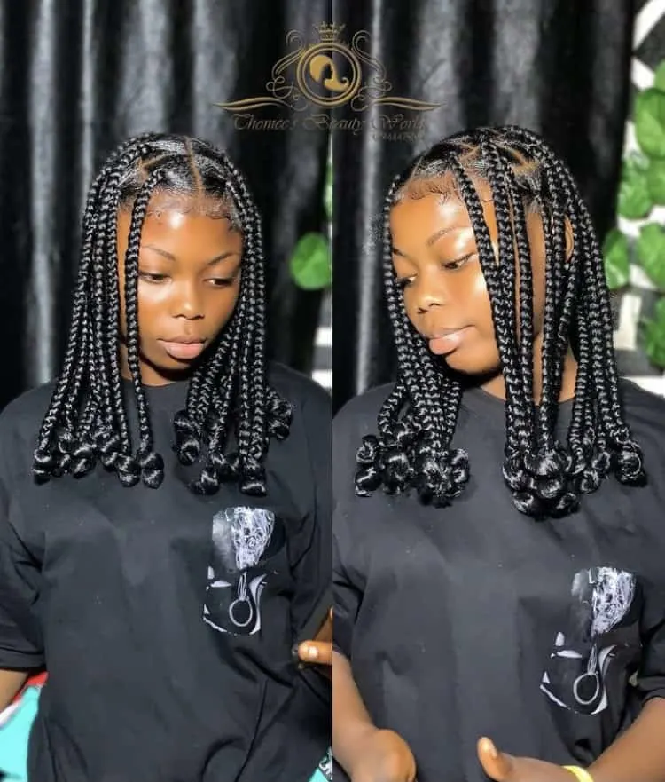 short Coi Leray braids