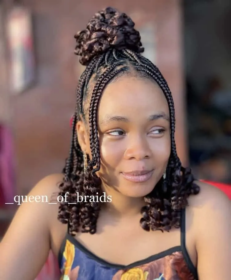 brown small Coi Leray braids