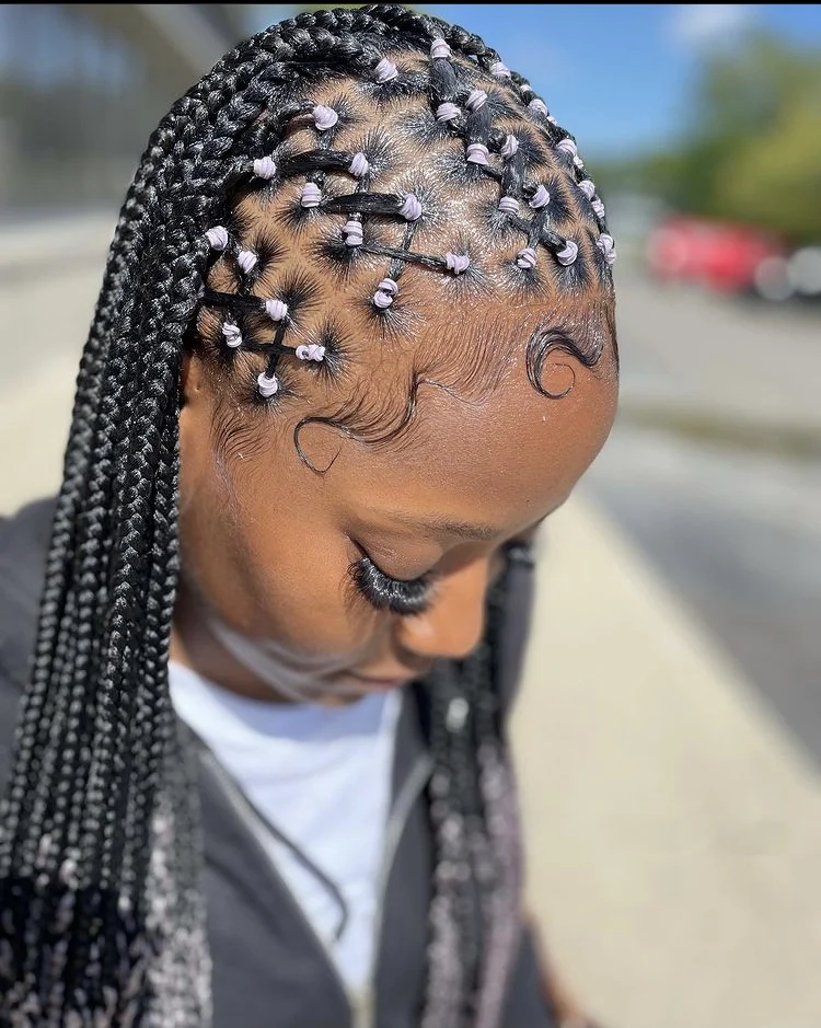 criss cross knotless braids