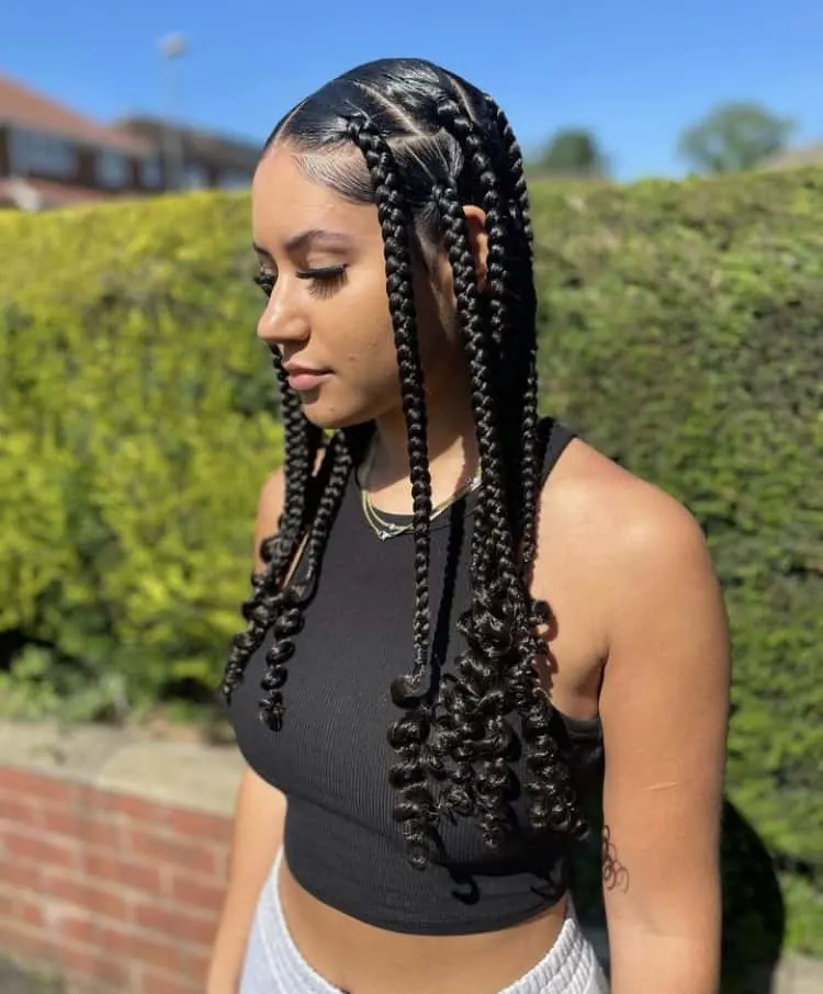 large part Coi Leray braids