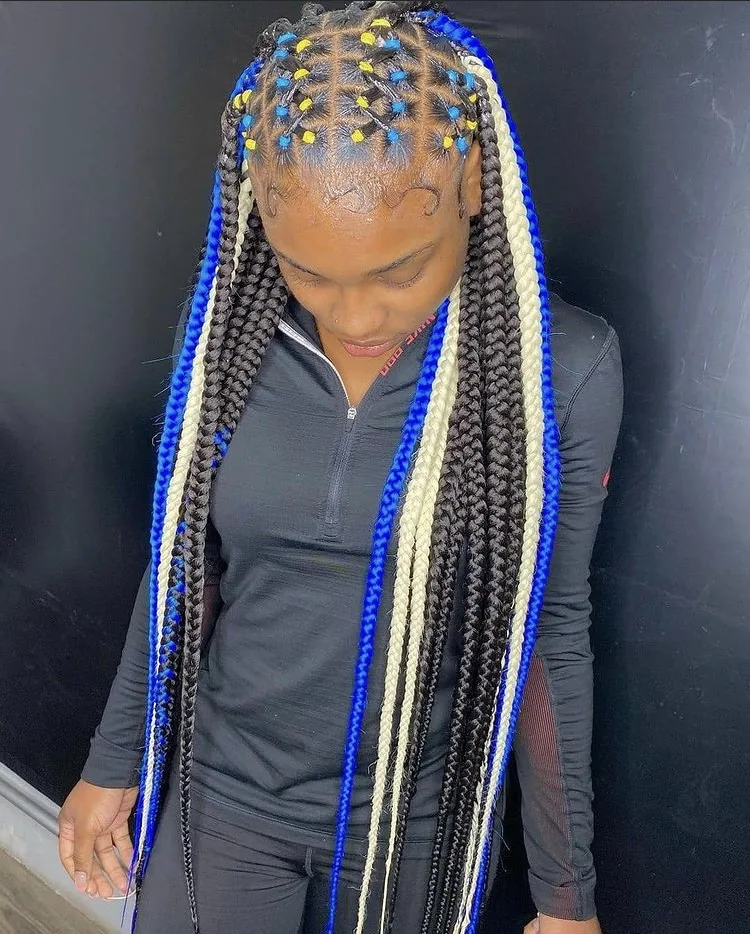 criss cross knotless braids