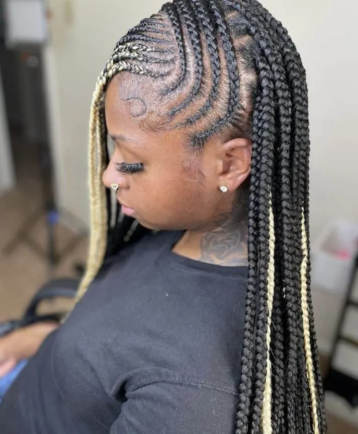 peekaboo lemonade Fulani braids 