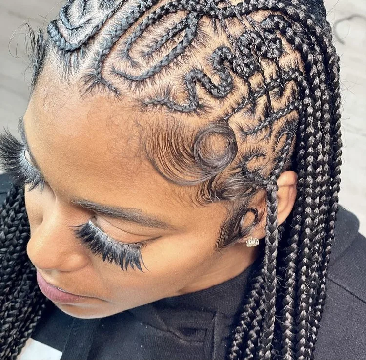 fulani tribal feed in braids