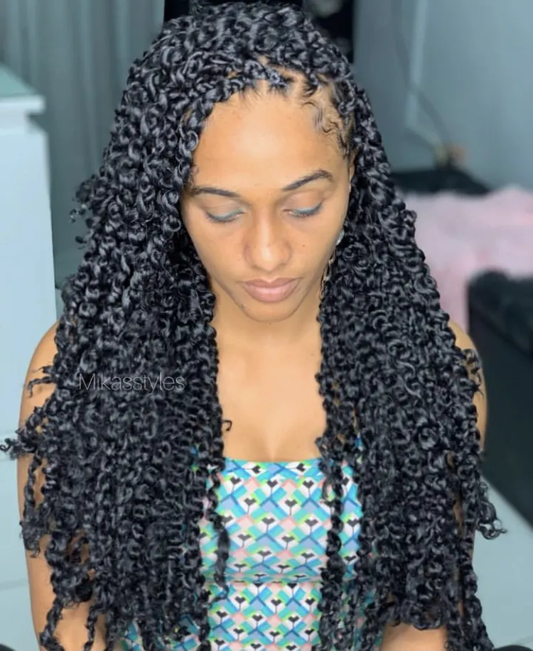 side part passion twists 