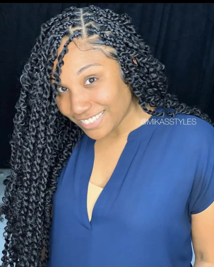 side part passion twists 