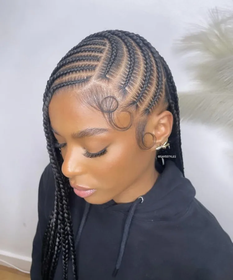 Stitch lemonade Fulani braids 