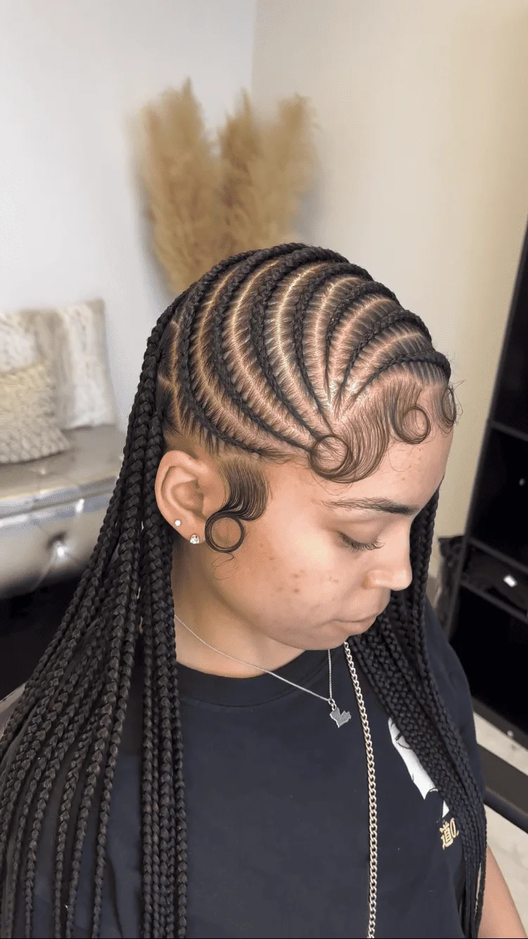 Stitch lemonade Fulani braids 