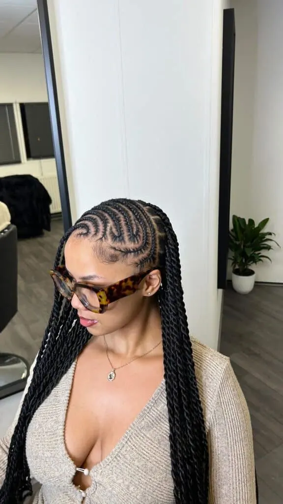 Freestyle lemonade Fulani braids 