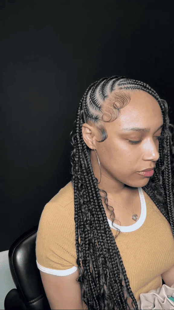 boho stitch lemonade Fulani braids 