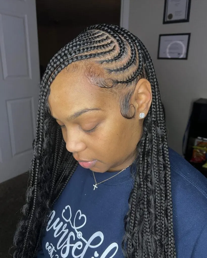 boho lemonade Fulani braids 